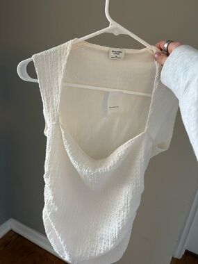 Abercrombie & Fitch White Ribbed Cutout Tank “Ava Tank”